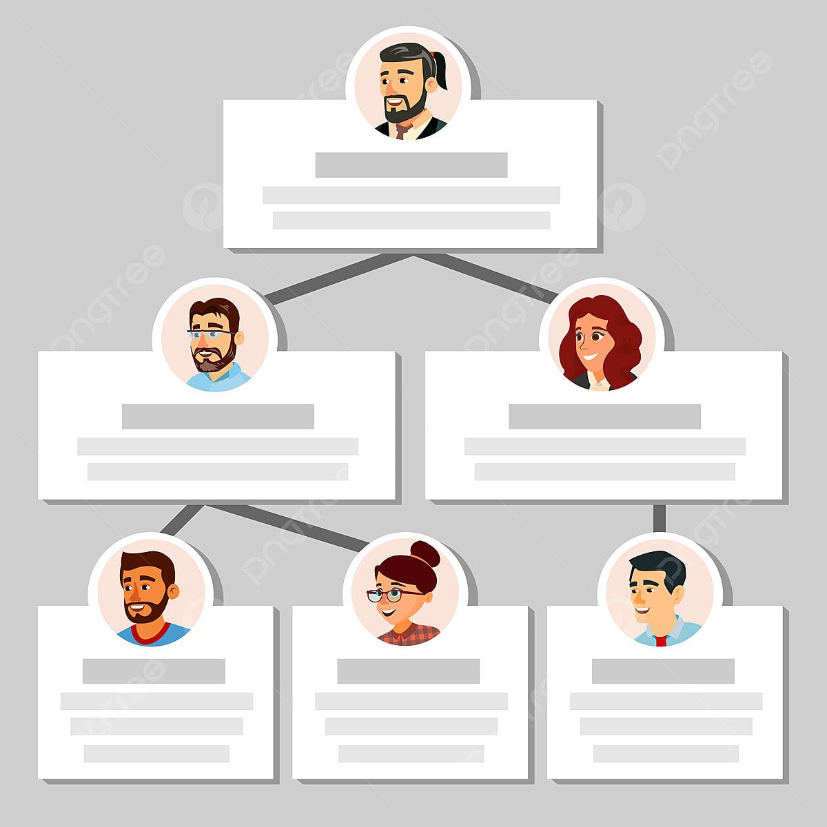 pngtree-colleagues-working-flow-chart-vector-employee-avatars-team-pyramid-structure-management-png-image_5205243